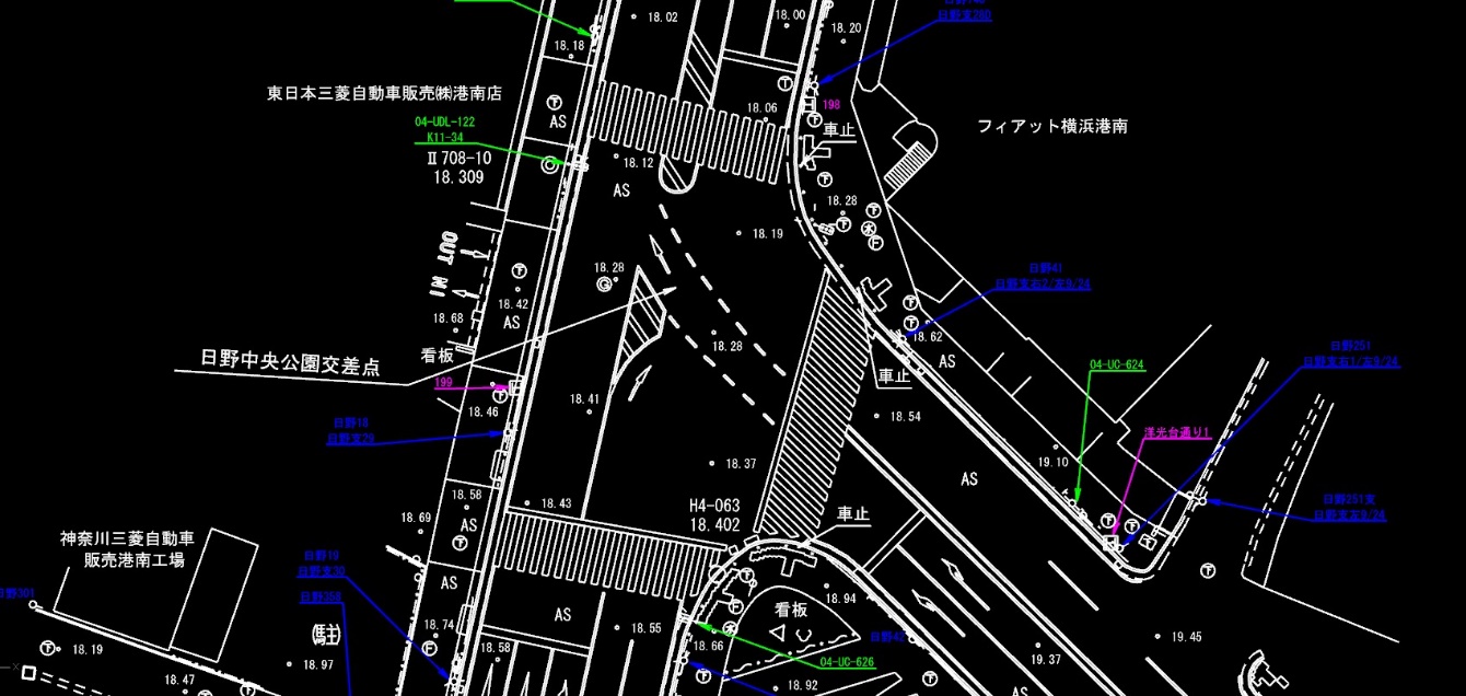 【MMS計測データより作成した現況平面図】