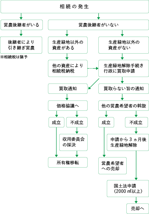 生産緑地解除・買い取りまでの流れ